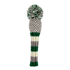 Gray and Green Chevron knit wool fairway golf headcover by Sunfish