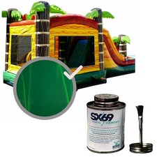Inflatable Bounce House Vinyl Repair Patch Kit 12x60 in SX69 Cement Adhesive 4oz