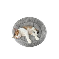 Small Cat Bed Mat, 11.81" Round, Self Warming Cat Mat with Pillow Small Round 