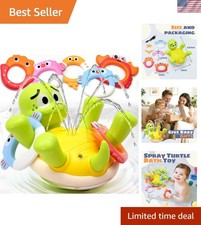 Baby Bath Toys, Rechargeable Turtle Bath Toy Sprinkler for Kids Toddler with ...