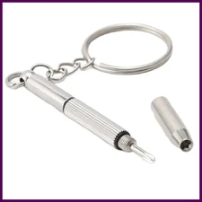 Steel Glasses Screwdriver Eyeglass Screwdriver Watch Repair Kit with Keychain