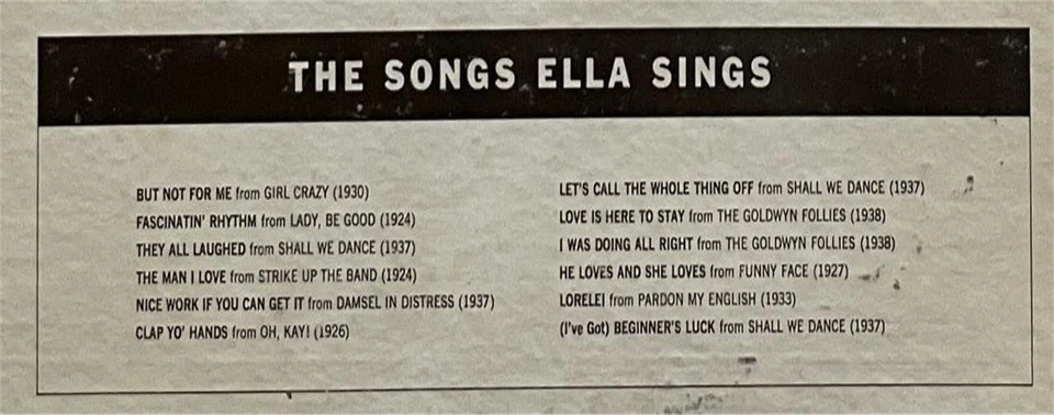 Ella Fitzgerald Sings The Gershwin Song Book Vol. 1 LP EX Verve Jazz STEREO - Image 3 of 3