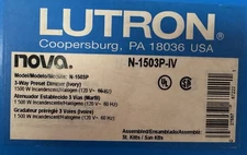 Lutron N-1503P-IV Dimmer 1500W Ivory 3-way ***Free Shipping***