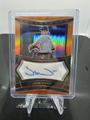 2025 Panini Select Baseball Jacob Wilson Orange Rookie Prizm Auto /75   RC A s