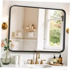 Bathroom Mirror 40x30 Inch Metal Frame Rectangle 40"L x 30"W Black Rectangular