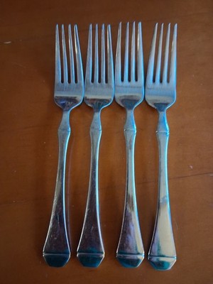 Oneida VERONA Set Of 4 Stainless Dinner Forks 18/10 Glossy Flatware