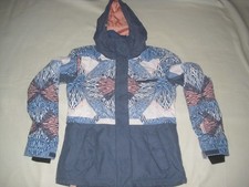 Snowboardjacke Damen v. ROXY, Gr. M, blau mit Muster