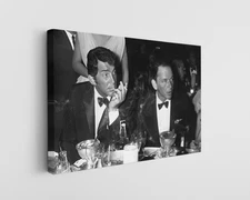 Frank Sinatra And Dean Martin Canvas Rat Pack Wall Art Black And White