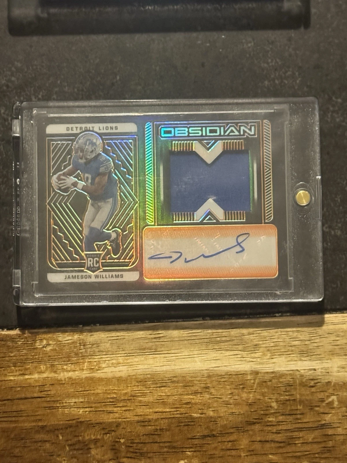 Jameson Williams Panini Obsidian #207 Jersey Autograph-Electric Etch Green