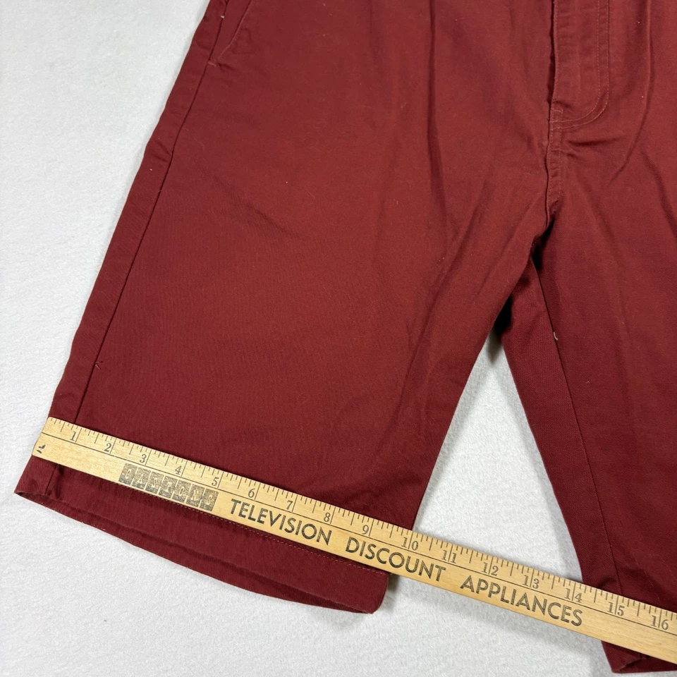 Volcom Shorts Mens 33 Red Chino Flat Front Casual Skate Surf Style - Image 3 of 4