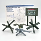 1984 GI Joe Machine Gun Defense Unit 100% COMPLETE + BLUEPRINT **MINTY **