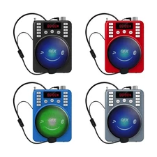 New QFX BT-94 3" Rechargeable PA Speaker System +USB/SD/FM/LED + Headworn Mic