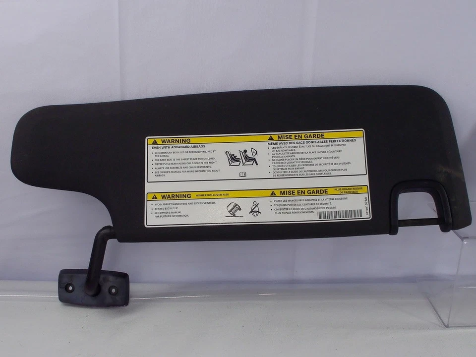 2007-2018 Jeep Wrangler JK JKU Interior Sun Visor Par Set Izquierdo & Derecho Negro Foto 4 de 4