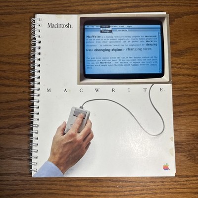 VTG RARE 1984 Macintosh 128K M0001 MacWrite MacPaint BOX Set! 1st