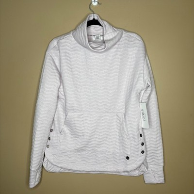 NWT Jones New York Sport Womens Sz M Light Purple Mock Neck Sweatshirt