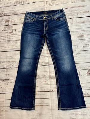 Silver Jeans Co. Suki Bootcut Dark Wash Blue Denim Mid Rise 5-Pocket