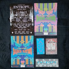 Entropy Rave Flyer Bundle, Job Lot X6 - Rave Flyers, Old Skool, Acid House