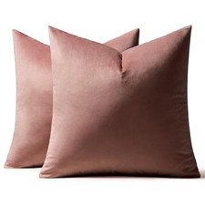 Velvet Throw Pillow Covers 18x18 Inch, Pack of 2 - 18" x 18" Pack of 2 Jam