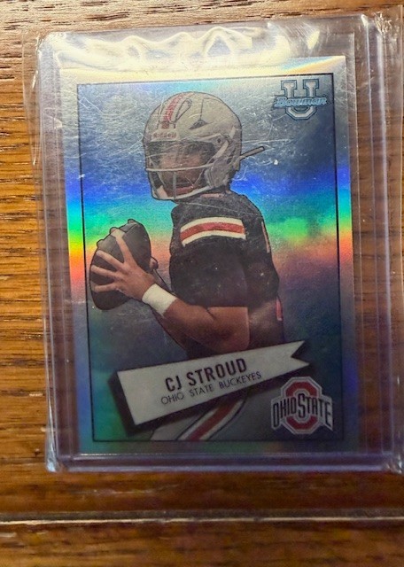 2022 Topps Bowman U CJ Stroud Ohio State Refractor #52BF-2 (2) Houston Texans