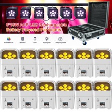 LED 6x18W RGBWA UV Battery Powered WIRELESS DMX Par Can DJ Uplighting Up Light