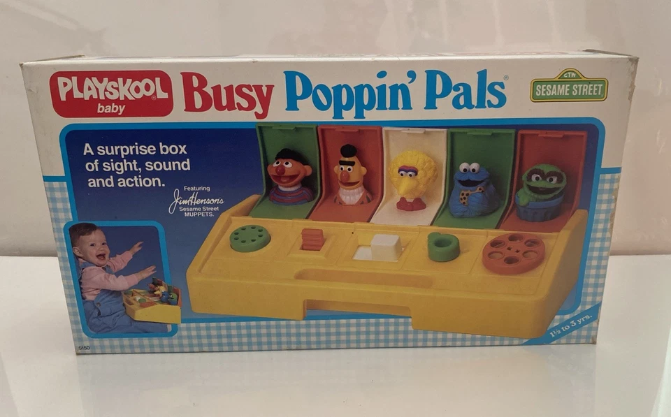 Monstruo de galletas vintage 1986 Playskool Poppin Pals Muppets Bert Ernie Big Bird Foto 4 de 4