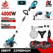 9" Tagliabordi Decespugliatore 21V Tagliaerba a Batteria 2 batterie Elettrico