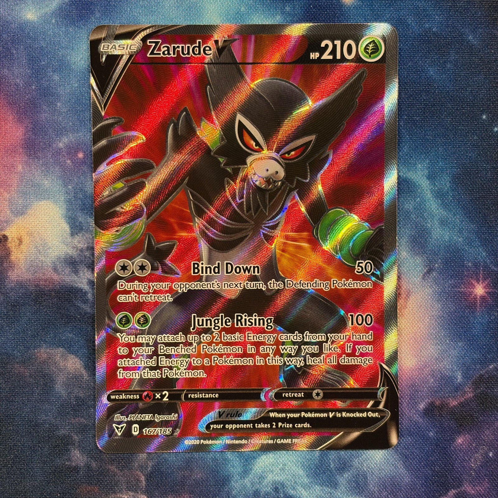 Zarude V Full Art Ultra Rare 167/185 Vivid Voltage Pokemon TCG NM