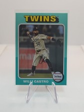 2024 Topps Heritage High Number Willi Castro Twins Base Aqua Parallel #608