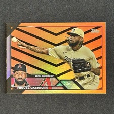 2023 Topps Update Series Miguel Castro Halloween Orange & Black #US284
