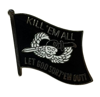 Pack of 12 Kill 'Em All Let God Sort 'Em Out Motorcycle Hat Cap Lapel Pin M-446