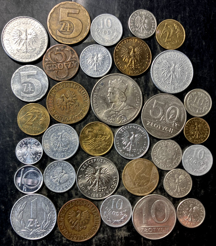 Vintage Poland Coin Lot - 1923-PRESENT - 32 Excellent Coins - Lot #J26
