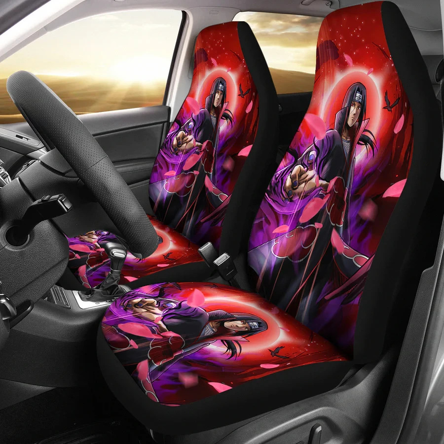 Itachi Uchiha Akatsuki Seat Covers Naruto Anime Car Seat Covers Ci102305