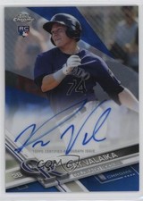 2017 Topps Chrome Rookie Auto Blue Refractor 79/150 Pat Valaika #RA-PV Auto 5c9