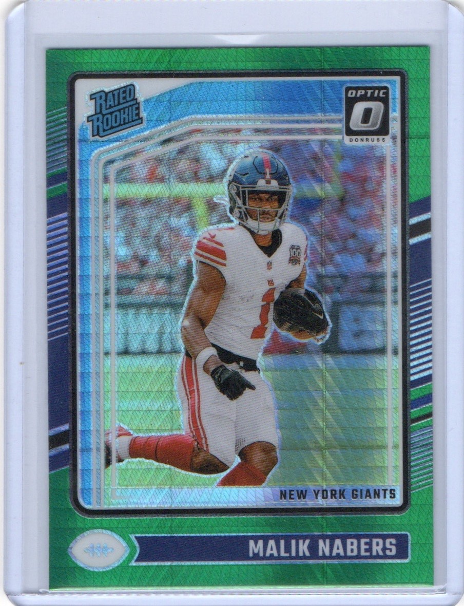 2024 Donruss Optic Green Hyper Malik Nabers #271 RC New York Giants