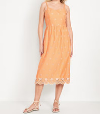 Old Navy NEW with TAG Most Popular Women's Fit & Flare Eyelet Midi Dress - S