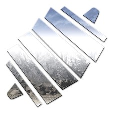8p Luxury Fx Chrome Pillar Post Set Wkeyless Entry Fit For 2010-19 Ford Taurus