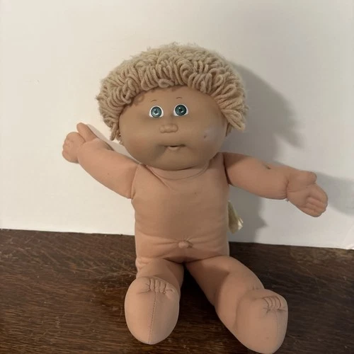 Rare 1980s Cabbage Patch Kid Doll Blonde Short Hair Green Eyes Dimple 1978, 1982