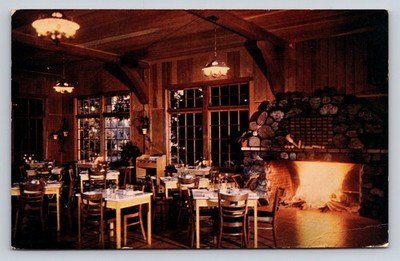 New Hartsook Inn Dining Room Postcard Kodachrome Berkeley CA 1957