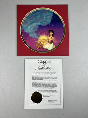 Disney's Aladdin 3D Motion Lenticular Print 8X8 with Certificate of Authenticity