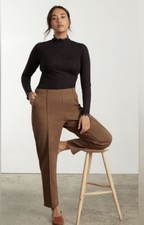 Everlane The Dream Pant Auburn Brown Pull On Office Career Tapered Womens S
