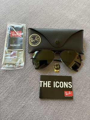 Ray-Ban Aviator RB3025 L2823 58/14 Flieger Sonnenbrille Total Black 135 N3