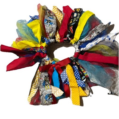 2-3 T elastic  Comic Con Superhero Tulle Ribbon Tutu Skirt Handmade Baby Cosplay