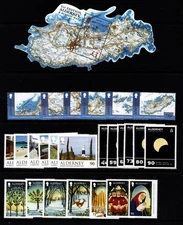 ALDERNEY  2017  COMMEMORATIVES  YEAR SET  4 SETS  + 1 MINISHEET   MNH