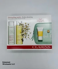 CLARINS Perfect Cleansing 3PC Set: Cleansing Milk, Toning Lotion & Oil Scrub