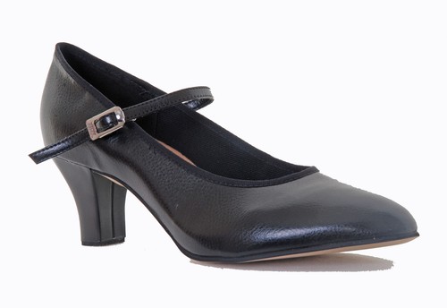 Tap Shoes Bloch S0324 Kickline Stage Shoes Black 2.5" Heel - Picture 4 of 6