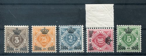 Württemberg 107/11 Luxury MNH Unstamped (AA6131