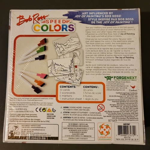 Bob Ross Speed Colors Family Game Cardinal 2-5 Players Bob Ross Influenced Art - 第 2/3 張圖片