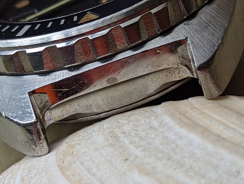 Vintage 1970's Scubapro 500 Diver w/Pristine Dial,Patina,Massive All SS Case - Picture 12 of 16