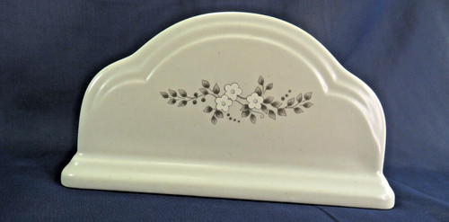 Pfaltzgraff Erbstück weiß Blumen Serviettenhalter 6 3/4" lang 3 5/8" hoch Hergestellt in den USA