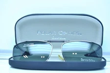 Polar Optic 54 REC 19  Full frame gray Polarize Lens Clip on Sunglasses Polar